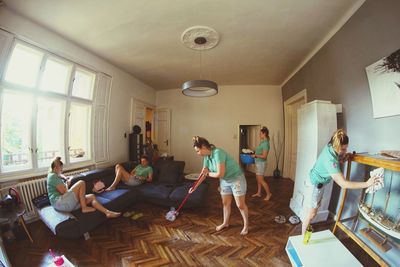 Group of people at home