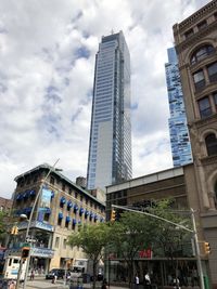 Low angle view of buildings against sky