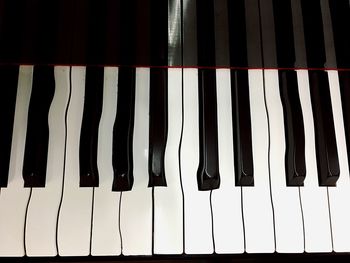 Close-up of piano keys