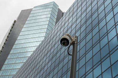 Low angle view of modern building against sky