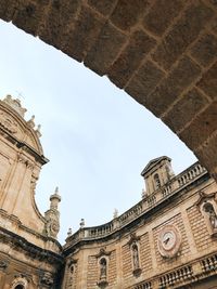 Low angle view of historical building against sky