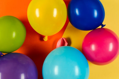 Close-up of multi colored balloons