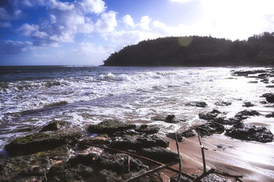 Scenic view of sea against sky