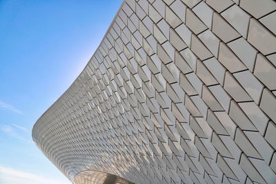 Low angle view of modern building against sky