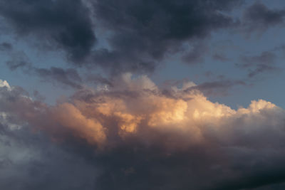 Low angle view of storm clouds in sky