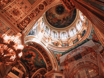 Low angle view of ceiling of cathedral