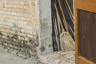 Weathered wall of old building