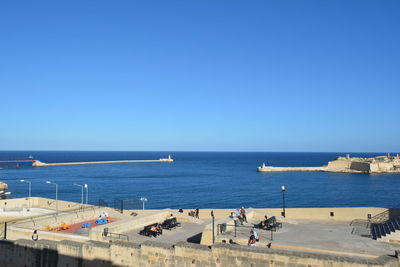 High angle view of beach