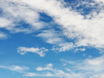 Low angle view of clouds in sky