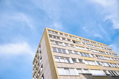 Low angle view of modern building against sky