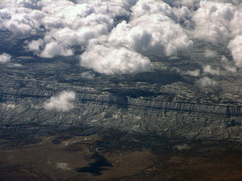 Scenic view of dramatic sky over landscape