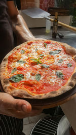 Close-up of pizza on table