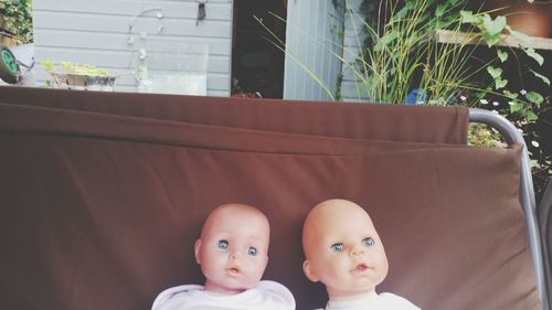 Close-up of baby girl