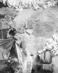 View of train on road