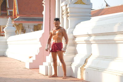 Martial arts of muay thai or thai boxing at thailand muay thai at ayutthaya thailand