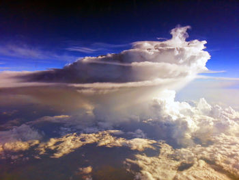 Aerial view of clouds over sea