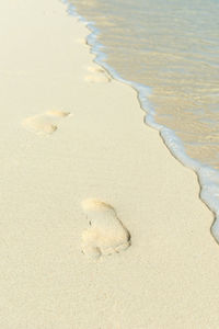 High angle view of beach