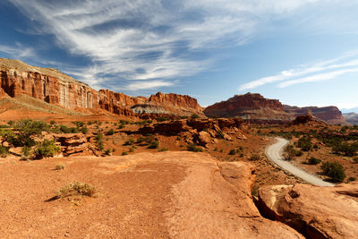 Scenic view of mountain against sky