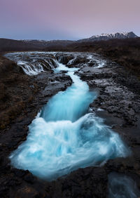 Bruarfoss waterfall in the south of iceland