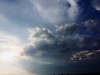 Low angle view of cloudy sky