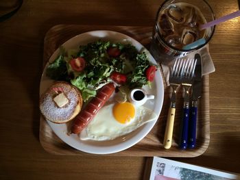 Close-up of food served in plate