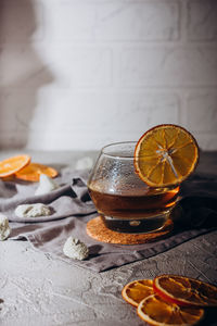 Close-up of drink on table