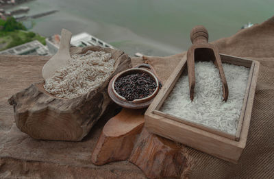 Close-up of food on table