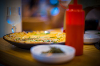 Close-up of drink on table in restaurant