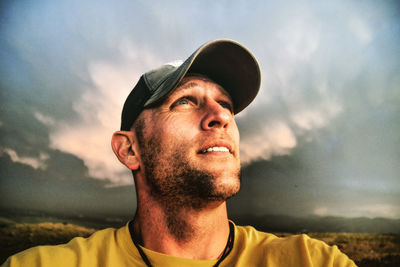 Close-up portrait of a young man