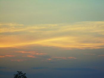 Low angle view of sky during sunset