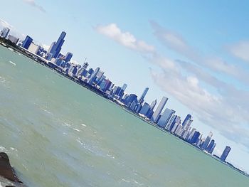 Panoramic view of buildings in city