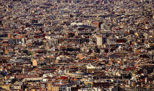 High angle shot of townscape