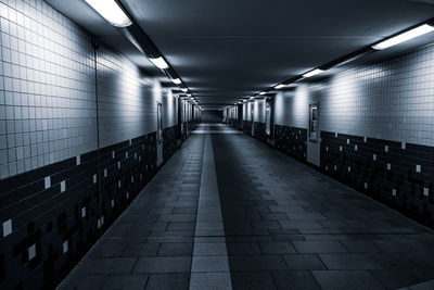 View of empty subway