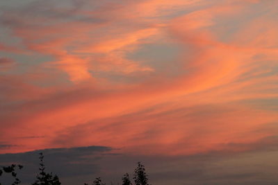 Low angle view of dramatic sky