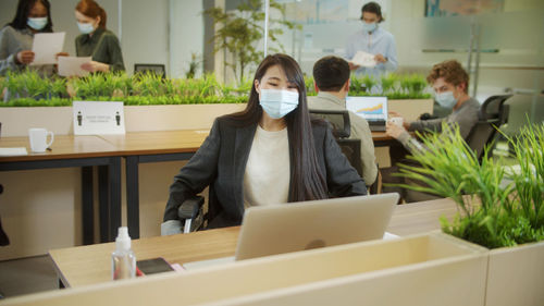 People working on table