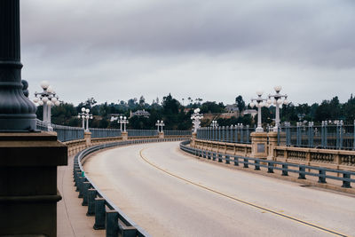 View of city curved street