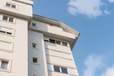 New modern residential building exterior against the sky. architecture of southern turkey.