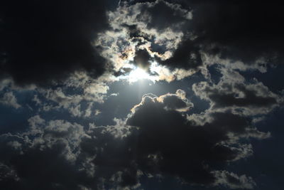 Low angle view of clouds in sky