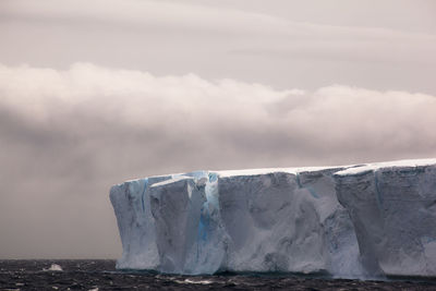 Scenic view of sea against sky during winter