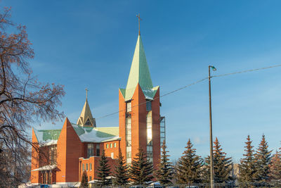 Low angle view of building against sky