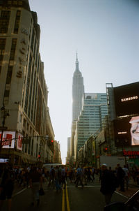 City buildings against clear sky