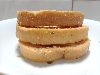 Close-up of cake in plate