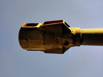 Low angle view of built structure against clear sky