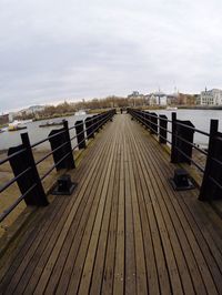 Empty jetty leading to sea