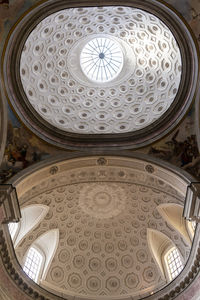 Low angle view of ornate ceiling