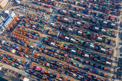 Aerial view of freight transportation