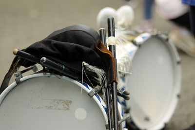 Close-up of drums