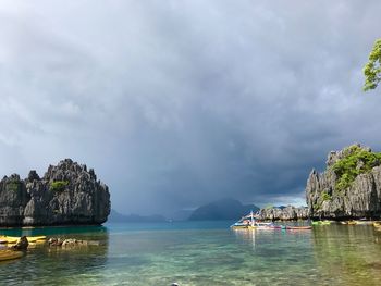 Panoramic view of sea against sky