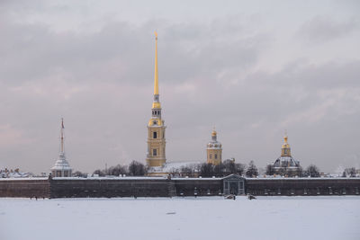 View of building against sky during winter