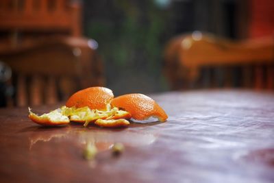 Close-up of fruits on table